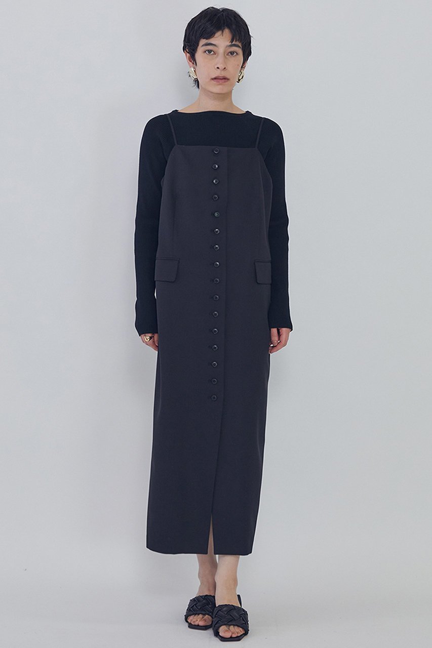 【プルミエ アロンディスモン/1er Arrondissement】のフロントボタンワンピース 人気、トレンドファッション・服の通販 founy(ファニー) 　ファッション　Fashion　レディースファッション　Fashion for Women　ワンピース　Dresses　チュニック　Tunic Tops & Dresses　2026年　2026　なめらか　Smooth, Silky Texture　キャミソール　Camisole, Spaghetti Strap Top　ジャケット　Jacket, Outerwear　チュニック　Tunic, Long Top　フラップ　Flap, Flap Pocket　フロント　Front, Front Design　ポケット　Pocket, Pocket Detail　ロング　Long, Long-Length　エレガント 上品　Elegant　夏　Summer　春　Spring　S/S・春夏　SS, Spring/Summer, Warm Season　other-2|ID: prp329100004843222 ipo3291000000036230812