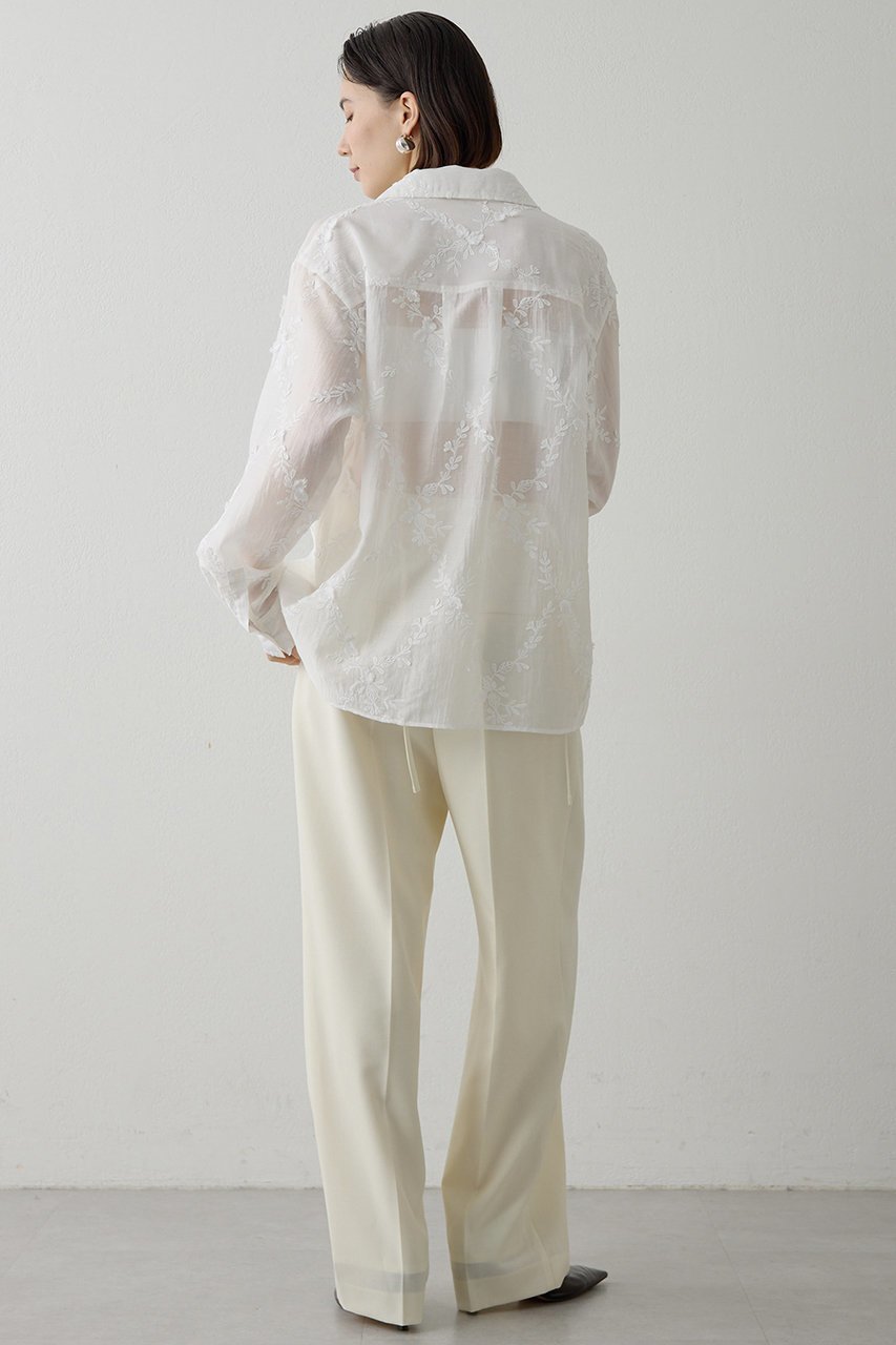 【ウィムガゼット/Whim Gazette】の3D刺繍シャツ 人気、トレンドファッション・服の通販 founy(ファニー) 　ファッション　Fashion　レディースファッション　Fashion for Women　トップス・カットソー　Cut & Sew Tops　シャツ・ブラウス・オフィスカジュアル　Elegant Blouses & Button-Ups　2026年　2026　おすすめ　Recommended / Our Picks　オーガンジー　Organza Fabric　スリーブ　Sleeve, Long Sleeve / Short Sleeve　ロング　Long, Long-Length　ヴィンテージ　Vintage Style　別注　Limited Edition, Custom Order　夏　Summer　春　Spring　S/S・春夏　SS, Spring/Summer, Warm Season　other-4|ID: prp329100004843224 ipo3291000000035294081