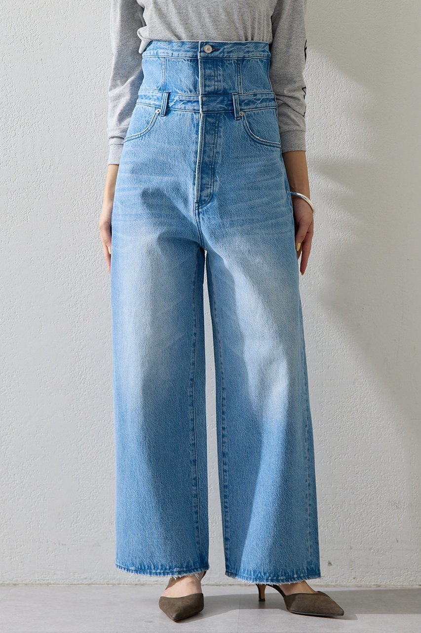 【ウィムガゼット/Whim Gazette】のハイウエストデニムパンツ インテリア・キッズ・メンズ・レディースファッション・服の通販 founy(ファニー) 　ファッション　Fashion　レディースファッション　Fashion for Women　パンツ　Pants & Trousers　デニムパンツ・ジーンズ・美脚デニム　Denim Jeans & Pants　2026年　2026　ダメージ　Distressed, Destroyed　デニム　Denim, Jeans Material　ポケット　Pocket, Pocket Detail　ワイド　Wide, Wide Fit　ヴィンテージ　Vintage Style　夏　Summer　春　Spring　S/S・春夏　SS, Spring/Summer, Warm Season　ブルー|ID: prp329100004843225 ipo3291000000036079956