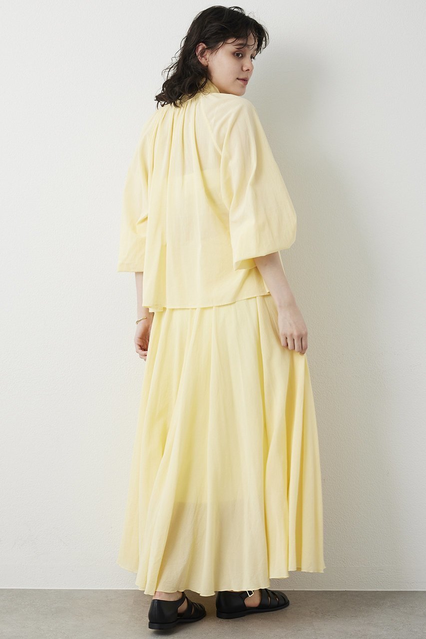 【ウィムガゼット/Whim Gazette】の製品染めカラースカート 人気、トレンドファッション・服の通販 founy(ファニー) 　ファッション　Fashion　レディースファッション　Fashion for Women　スカート　Skirts　ロングスカート　Long Skirts / Maxi & Midi Skirts　イエロー　Yellow　ヴィンテージ　Vintage Style　春　Spring　ギャザー　Gathered, Ruffled　シンプル　Simple, Minimal　バランス　Balance, Style Balance　ロング　Long, Long-Length　S/S・春夏　SS, Spring/Summer, Warm Season　おすすめ　Recommended / Our Picks　夏　Summer　エレガント 上品　Elegant　2026年　2026　other-4|ID: prp329100004843227 ipo3291000000035672037