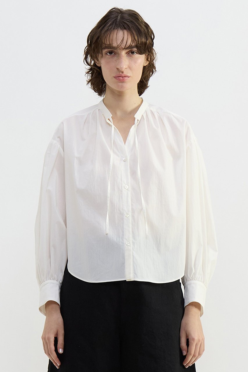 【プレインピープル/PLAIN PEOPLE】のチリメンタイプライタースキッパーギャザーブラウス 人気、トレンドファッション・服の通販 founy(ファニー) 　ファッション　Fashion　レディースファッション　Fashion for Women　トップス・カットソー　Cut & Sew Tops　シャツ・ブラウス・オフィスカジュアル　Elegant Blouses & Button-Ups　2026年　2026　ギャザー　Gathered, Ruffled　スキッパー　Skipper, Open Collar　スリーブ　Sleeve, Long Sleeve / Short Sleeve　タイプライター　Typewriter Fabric, Crisp Cotton　ロング　Long, Long-Length　夏　Summer　春　Spring　S/S・春夏　SS, Spring/Summer, Warm Season　 other-1|ID: prp329100004843229 ipo3291000000036079962