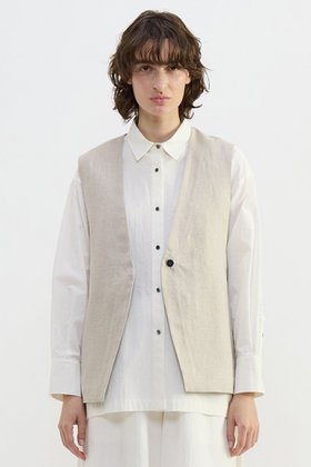 【プレインピープル/PLAIN PEOPLE】 リネンオックスデザインベスト人気、トレンドファッション・服の通販 founy(ファニー) ファッション Fashion レディースファッション Fashion for Women アウター Coat / Outerwear Collection レディースジャケット・軽アウター Jackets 2026年 2026 ジャケット Jacket, Outerwear トリミング Trimming, Decorative Edge ベスト Vest, Waistcoat リネン Linen, Linen Fabric 夏 Summer 春 Spring S/S・春夏 SS, Spring/Summer, Warm Season |ID:prp329100004843230