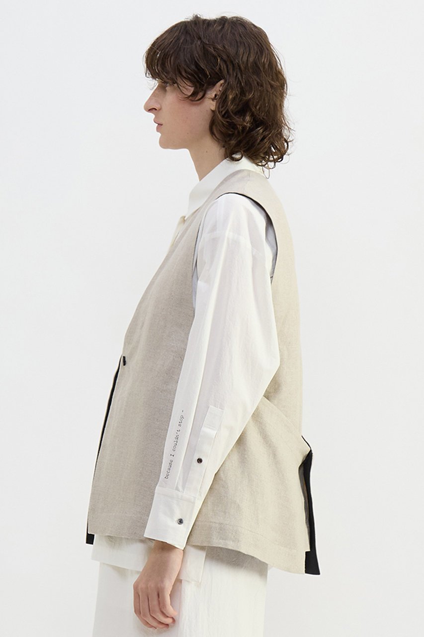 【プレインピープル/PLAIN PEOPLE】のリネンオックスデザインベスト 人気、トレンドファッション・服の通販 founy(ファニー) 　ファッション　Fashion　レディースファッション　Fashion for Women　アウター　Coat / Outerwear Collection　レディースジャケット・軽アウター　Jackets　2026年　2026　ジャケット　Jacket, Outerwear　トリミング　Trimming, Decorative Edge　ベスト　Vest, Waistcoat　リネン　Linen, Linen Fabric　夏　Summer　春　Spring　S/S・春夏　SS, Spring/Summer, Warm Season　other-2|ID: prp329100004843230 ipo3291000000035294130