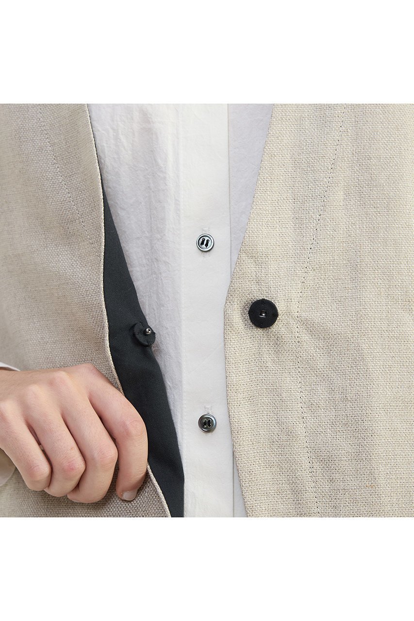 【プレインピープル/PLAIN PEOPLE】のリネンオックスデザインベスト 人気、トレンドファッション・服の通販 founy(ファニー) 　ファッション　Fashion　レディースファッション　Fashion for Women　アウター　Coat / Outerwear Collection　レディースジャケット・軽アウター　Jackets　2026年　2026　ジャケット　Jacket, Outerwear　トリミング　Trimming, Decorative Edge　ベスト　Vest, Waistcoat　リネン　Linen, Linen Fabric　夏　Summer　春　Spring　S/S・春夏　SS, Spring/Summer, Warm Season　other-4|ID: prp329100004843230 ipo3291000000035294132