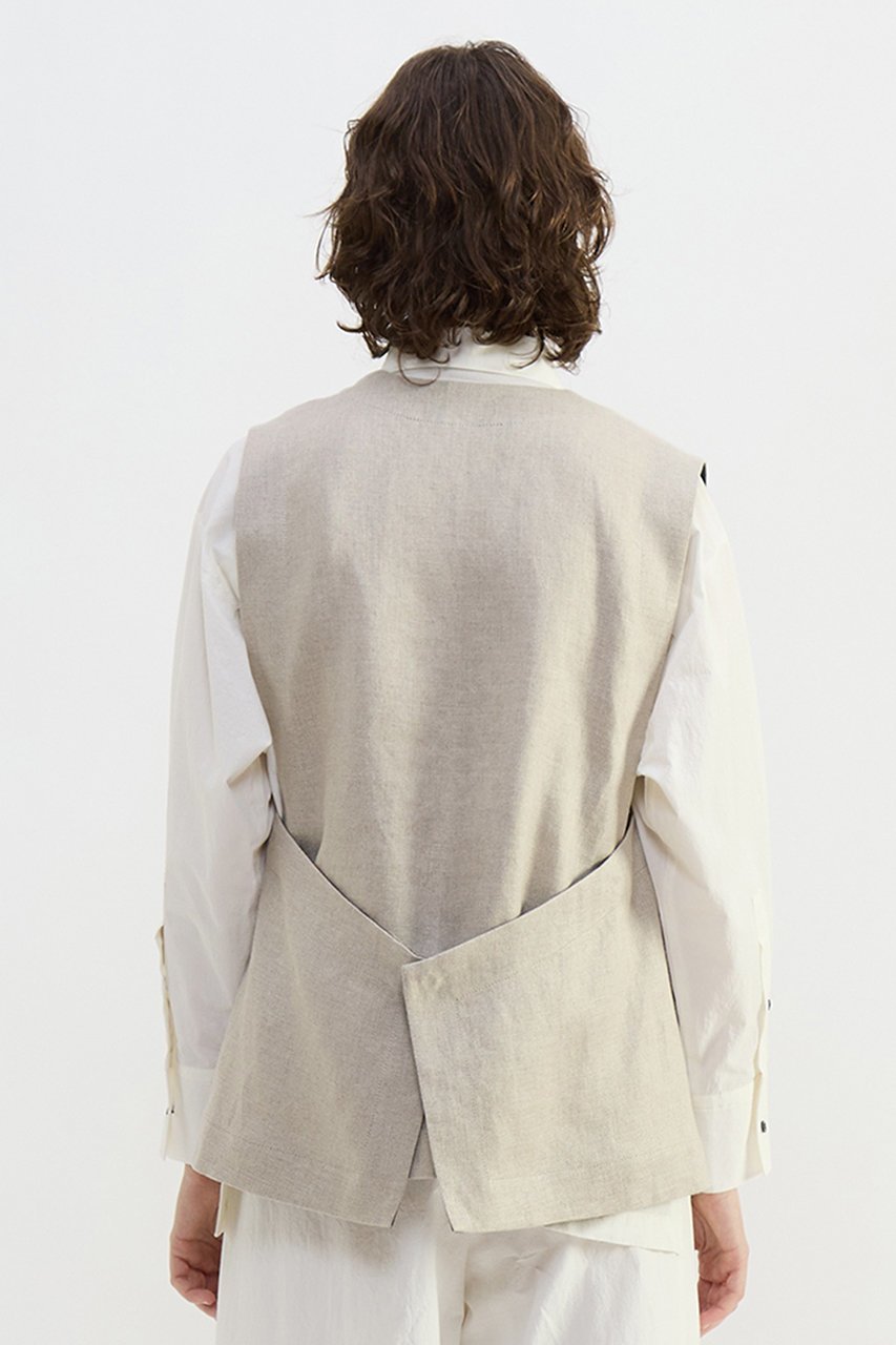 【プレインピープル/PLAIN PEOPLE】のリネンオックスデザインベスト 人気、トレンドファッション・服の通販 founy(ファニー) 　ファッション　Fashion　レディースファッション　Fashion for Women　アウター　Coat / Outerwear Collection　レディースジャケット・軽アウター　Jackets　2026年　2026　ジャケット　Jacket, Outerwear　トリミング　Trimming, Decorative Edge　ベスト　Vest, Waistcoat　リネン　Linen, Linen Fabric　夏　Summer　春　Spring　S/S・春夏　SS, Spring/Summer, Warm Season　other-3|ID: prp329100004843230 ipo3291000000036230835