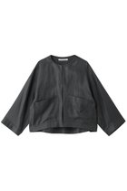 【プレインピープル/PLAIN PEOPLE】のリネンオックスショートジャケット グレー|ID: prp329100004843231 ipo3291000000036370477