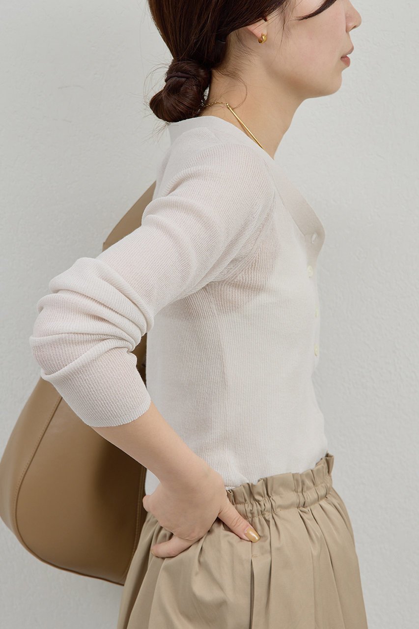 【ガリャルダガランテ/GALLARDAGALANTE】のシアーヘンリーニット 人気、トレンドファッション・服の通販 founy(ファニー) 　ファッション　Fashion　レディースファッション　Fashion for Women　トップス・カットソー　Cut & Sew Tops　ニット　Knit Tops & Sweaters　カジュアルプルオーバー・ニットトップス　Pullovers & Knit Tops / Casual Pullovers　2026年　2026　インナー　Innerwear　オレンジ　Orange　コンパクト　Compact, Small Size　サロペット　Overalls, Salopette　シアー　Sheer, See-Through　ジャケット　Jacket, Outerwear　夏　Summer　春　Spring　S/S・春夏　SS, Spring/Summer, Warm Season　other-6|ID: prp329100004843235 ipo3291000000035294173