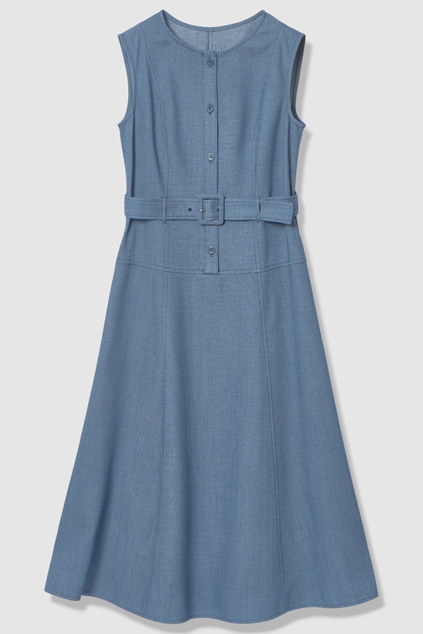 【アナイ/ANAYI】の【セットアップ対象商品】オックスストレッチベルテッドワンピース インテリア・キッズ・メンズ・レディースファッション・服の通販 founy(ファニー) ファッション Fashion レディースファッション Fashion for Women ワンピース Dresses チュニック Tunic Tops & Dresses 2026年 2026 オックス Oxford Fabric ジャケット Jacket, Outerwear ストレッチ Stretch, Stretchy Fabric セットアップ Set-Up, Coordinated Outfit チュニック Tunic, Long Top ノースリーブ Sleeveless, No-Sleeve フレア Flare, Flared フロント Front, Front Design ロング Long, Long-Length エレガント 上品 Elegant 夏 Summer 春 Spring S/S・春夏 SS, Spring/Summer, Warm Season ビジネス 仕事 通勤 Business / Work / Commuting インディゴ|ID: prp329100004843238 ipo3291000000035294198