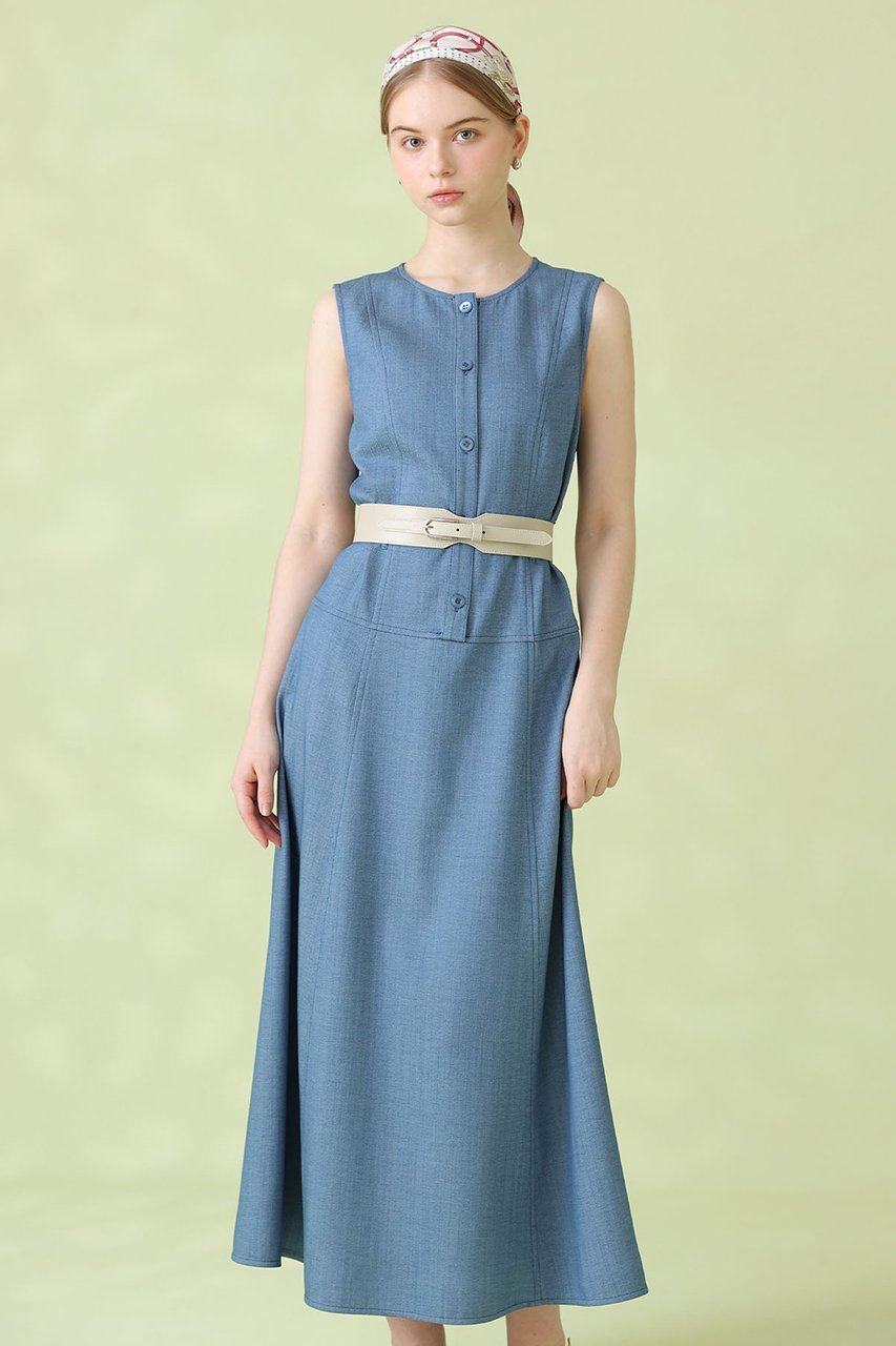 【アナイ/ANAYI】の【セットアップ対象商品】オックスストレッチベルテッドワンピース 人気、トレンドファッション・服の通販 founy(ファニー) 　ファッション　Fashion　レディースファッション　Fashion for Women　ワンピース　Dresses　チュニック　Tunic Tops & Dresses　2026年　2026　オックス　Oxford Fabric　ジャケット　Jacket, Outerwear　ストレッチ　Stretch, Stretchy Fabric　セットアップ　Set-Up, Coordinated Outfit　チュニック　Tunic, Long Top　ノースリーブ　Sleeveless, No-Sleeve　フレア　Flare, Flared　フロント　Front, Front Design　ロング　Long, Long-Length　エレガント 上品　Elegant　夏　Summer　春　Spring　S/S・春夏　SS, Spring/Summer, Warm Season　ビジネス 仕事 通勤　Business / Work / Commuting　other-8|ID: prp329100004843238 ipo3291000000036102220