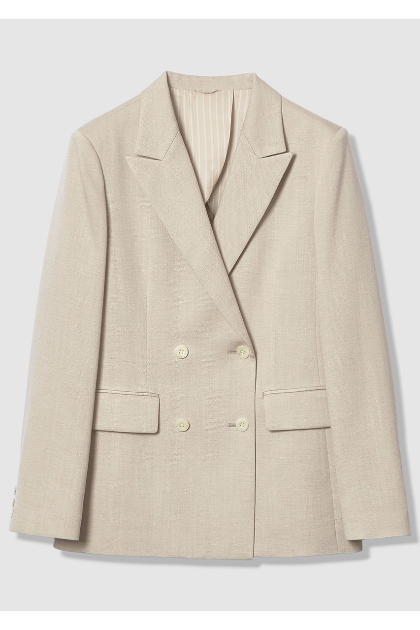 【アナイ/ANAYI】の【セットアップ対象商品】オックスストレッチダブルジャケット インテリア・キッズ・メンズ・レディースファッション・服の通販 founy(ファニー) 　ファッション　Fashion　レディースファッション　Fashion for Women　アウター　Coat / Outerwear Collection　レディースジャケット・軽アウター　Jackets　2026年　2026　おすすめ　Recommended / Our Picks　オックス　Oxford Fabric　ジャケット　Jacket, Outerwear　ストレッチ　Stretch, Stretchy Fabric　セットアップ　Set-Up, Coordinated Outfit　ダブル　Double, Double-Breasted　フォルム　Silhouette, Form　リュクス　Luxury, Elegant, High-End, Chic　ワイド　Wide, Wide Fit　エレガント 上品　Elegant　今季　This Season, Current Season　夏　Summer　定番　Standard, Basic Item　春　Spring　S/S・春夏　SS, Spring/Summer, Warm Season　ビジネス 仕事 通勤　Business / Work / Commuting　ベージュ|ID: prp329100004843240 ipo3291000000035294218