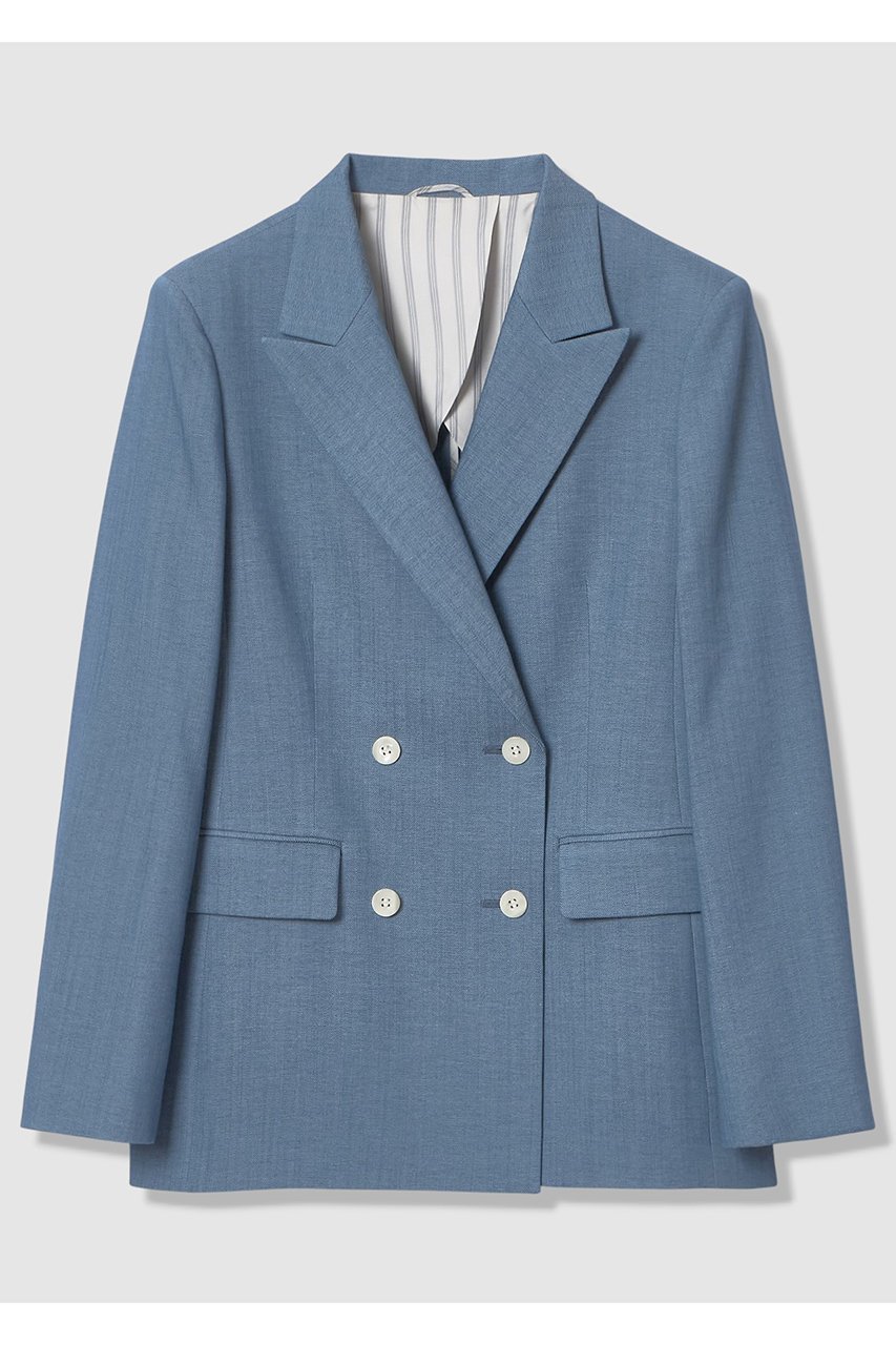 【アナイ/ANAYI】の【セットアップ対象商品】オックスストレッチダブルジャケット インテリア・キッズ・メンズ・レディースファッション・服の通販 founy(ファニー) 　ファッション　Fashion　レディースファッション　Fashion for Women　アウター　Coat / Outerwear Collection　レディースジャケット・軽アウター　Jackets　2026年　2026　おすすめ　Recommended / Our Picks　オックス　Oxford Fabric　ジャケット　Jacket, Outerwear　ストレッチ　Stretch, Stretchy Fabric　セットアップ　Set-Up, Coordinated Outfit　ダブル　Double, Double-Breasted　フォルム　Silhouette, Form　リュクス　Luxury, Elegant, High-End, Chic　ワイド　Wide, Wide Fit　エレガント 上品　Elegant　今季　This Season, Current Season　夏　Summer　定番　Standard, Basic Item　春　Spring　S/S・春夏　SS, Spring/Summer, Warm Season　ビジネス 仕事 通勤　Business / Work / Commuting　インディゴ|ID: prp329100004843240 ipo3291000000035294221