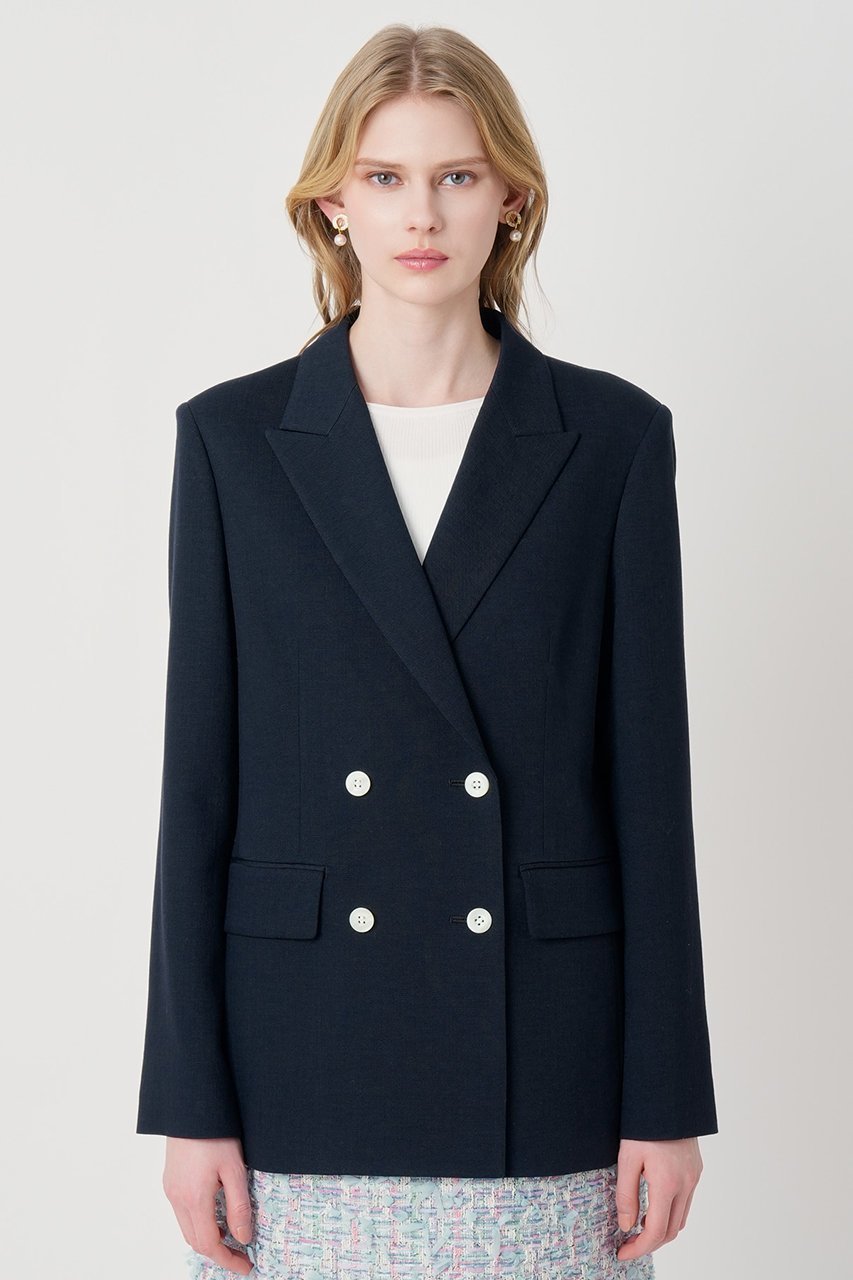 【アナイ/ANAYI】の【セットアップ対象商品】オックスストレッチダブルジャケット 人気、トレンドファッション・服の通販 founy(ファニー) 　ファッション　Fashion　レディースファッション　Fashion for Women　アウター　Coat / Outerwear Collection　レディースジャケット・軽アウター　Jackets　2026年　2026　おすすめ　Recommended / Our Picks　オックス　Oxford Fabric　ジャケット　Jacket, Outerwear　ストレッチ　Stretch, Stretchy Fabric　セットアップ　Set-Up, Coordinated Outfit　ダブル　Double, Double-Breasted　フォルム　Silhouette, Form　リュクス　Luxury, Elegant, High-End, Chic　ワイド　Wide, Wide Fit　エレガント 上品　Elegant　今季　This Season, Current Season　夏　Summer　定番　Standard, Basic Item　春　Spring　S/S・春夏　SS, Spring/Summer, Warm Season　ビジネス 仕事 通勤　Business / Work / Commuting　other-8|ID: prp329100004843240 ipo3291000000035294228