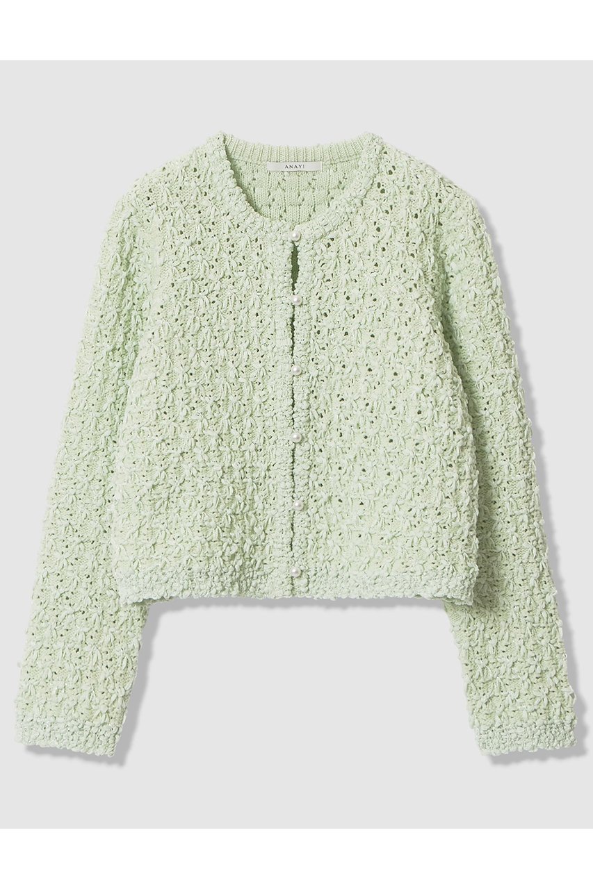 【アナイ/ANAYI】のビックスラブスレットカーディガン インテリア・キッズ・メンズ・レディースファッション・服の通販 founy(ファニー) ファッション Fashion レディースファッション Fashion for Women トップス・カットソー Cut & Sew Tops ニット Knit Tops & Sweaters カーディガン・羽織り Layered Style Cardigans 2026年 2026 カーディガン Cardigan, Knitwear ジャケット Jacket, Outerwear パール Pearl, Pearl Accent エレガント 上品 Elegant 夏 Summer 春 Spring S/S・春夏 SS, Spring/Summer, Warm Season ミントグリーン|ID: prp329100004843241 ipo3291000000035294231