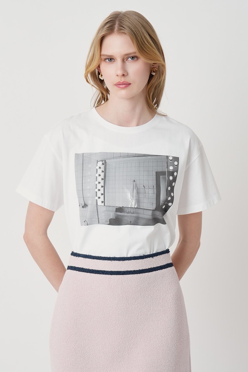 【アナイ/ANAYI】のコットン天竺フォトプリントTシャツ 人気、トレンドファッション・服の通販 founy(ファニー) ファッション Fashion レディースファッション Fashion for Women トップス・カットソー Cut & Sew Tops シャツ・ブラウス・オフィスカジュアル Elegant Blouses & Button-Ups ロングTシャツ・Tシャツ Longline T-Shirts & Tees カットソー・ベーシックTシャツ Cut-and-Sewn Tops / Stretch Tees & Basics イエロー Yellow インナー Innerwear オレンジ Orange 春 Spring カーディガン Cardigan, Knitwear ショート Short, Short Length ジャケット Jacket, Outerwear スリーブ Sleeve, Long Sleeve / Short Sleeve ドット Polka Dot, Dot Pattern ドロップ Drop Shoulder, Dropped Style なめらか Smooth, Silky Texture プリント Print, Printed Pattern ベーシック Basic, Essential ボックス Boxy, Box Shape モチーフ Motif, Design Theme モノトーン Monotone, Black and White リラックス Relax, Relaxed Fit S/S・春夏 SS, Spring/Summer, Warm Season 夏 Summer 2026年 2026 other-5|ID: prp329100004843242 ipo3291000000035294244