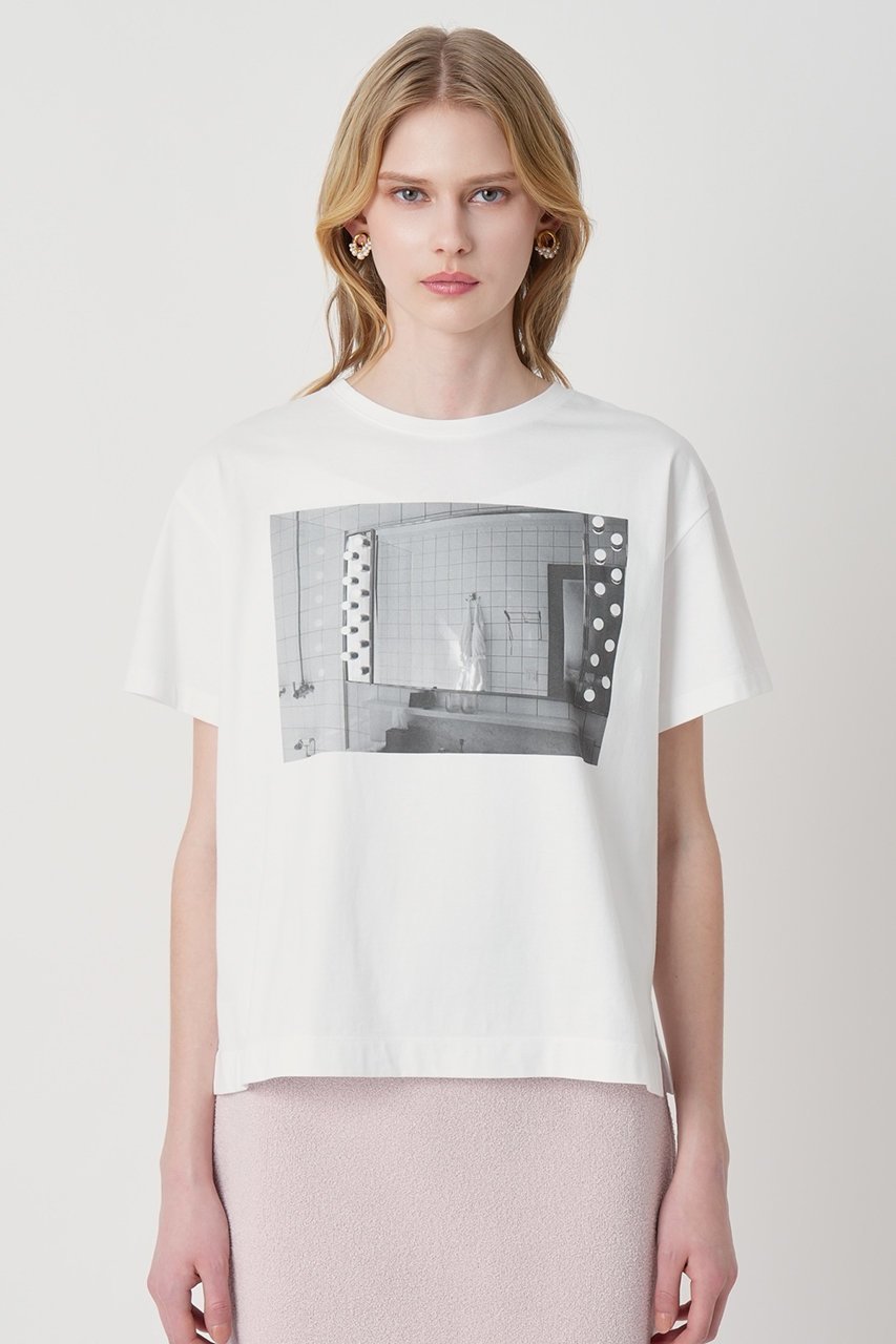 【アナイ/ANAYI】のコットン天竺フォトプリントTシャツ 人気、トレンドファッション・服の通販 founy(ファニー) ファッション Fashion レディースファッション Fashion for Women トップス・カットソー Cut & Sew Tops シャツ・ブラウス・オフィスカジュアル Elegant Blouses & Button-Ups ロングTシャツ・Tシャツ Longline T-Shirts & Tees カットソー・ベーシックTシャツ Cut-and-Sewn Tops / Stretch Tees & Basics イエロー Yellow インナー Innerwear オレンジ Orange 春 Spring カーディガン Cardigan, Knitwear ショート Short, Short Length ジャケット Jacket, Outerwear スリーブ Sleeve, Long Sleeve / Short Sleeve ドット Polka Dot, Dot Pattern ドロップ Drop Shoulder, Dropped Style なめらか Smooth, Silky Texture プリント Print, Printed Pattern ベーシック Basic, Essential ボックス Boxy, Box Shape モチーフ Motif, Design Theme モノトーン Monotone, Black and White リラックス Relax, Relaxed Fit S/S・春夏 SS, Spring/Summer, Warm Season 夏 Summer 2026年 2026 other-7|ID: prp329100004843242 ipo3291000000035294246