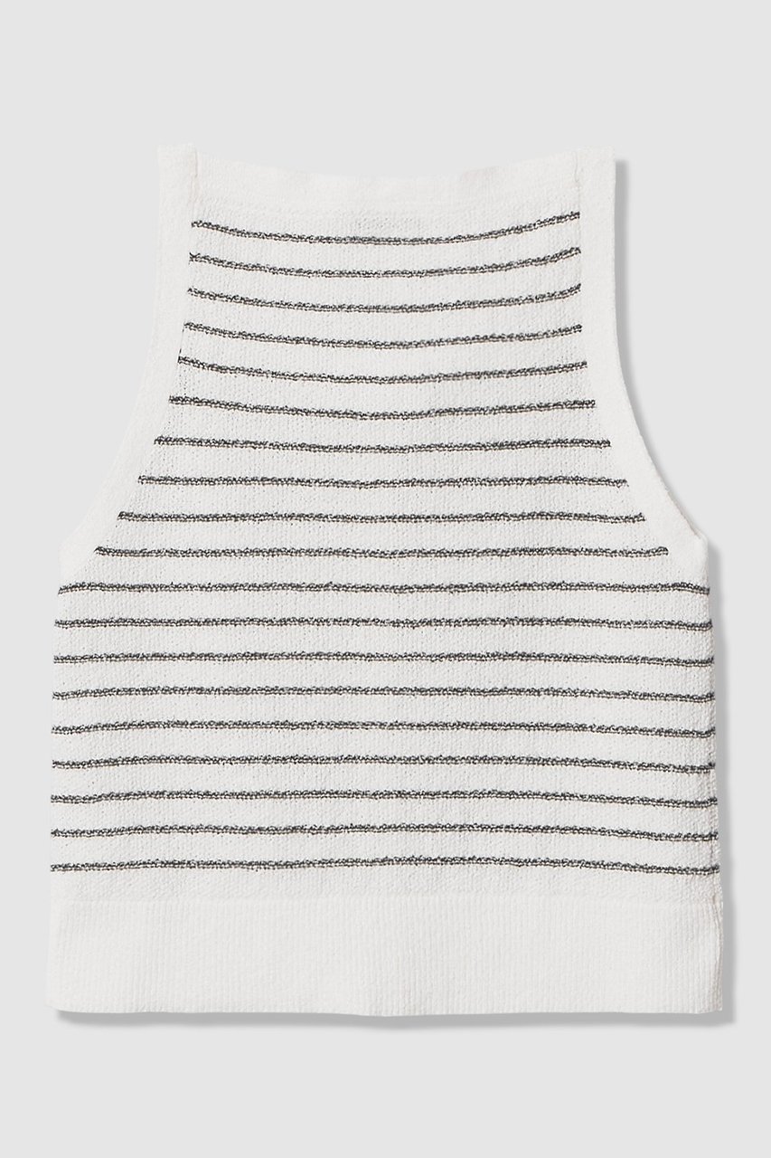 【アナイ/ANAYI】のパウダーボーダーキャミプルオーバー 人気、トレンドファッション・服の通販 founy(ファニー) 　ファッション　Fashion　レディースファッション　Fashion for Women　トップス・カットソー　Cut & Sew Tops　ニット　Knit Tops & Sweaters　キャミソール&ノースリーブ　Camisoles & Sleeveless Tops　カジュアルプルオーバー・ニットトップス　Pullovers & Knit Tops / Casual Pullovers　2026年　2026　おすすめ　Recommended / Our Picks　アンサンブル　Ensemble Set　カーディガン　Cardigan, Knitwear　キャミソール　Camisole, Spaghetti Strap Top　コンパクト　Compact, Small Size　バランス　Balance, Style Balance　パステル　Pastel, Soft Color　フロント　Front, Front Design　ボーダー　Border, Stripe　ミドル　Middle Length, Mid Height　夏　Summer　春　Spring　S/S・春夏　SS, Spring/Summer, Warm Season　other-2|ID: prp329100004843243 ipo3291000000035294253