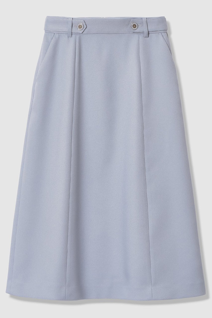 【アナイ/ANAYI】のブライトツイルベルト釦Aラインスカート インテリア・キッズ・メンズ・レディースファッション・服の通販 founy(ファニー) 　ファッション　Fashion　レディースファッション　Fashion for Women　スカート　Skirts　Aライン・フレアスカート　A-Line & Flared Skirts　ロングスカート　Long Skirts / Maxi & Midi Skirts　ベルト&ウエストマーク　Belts & Waist Accessories　おすすめ　Recommended / Our Picks　ツイル　Twist, Twisted Detail　ベーシック　Basic, Essential　ロング　Long, Long-Length　ワイド　Wide, Wide Fit　ビジネス 仕事 通勤　Business / Work / Commuting　ブルー|ID: prp329100004843244 ipo3291000000036909423