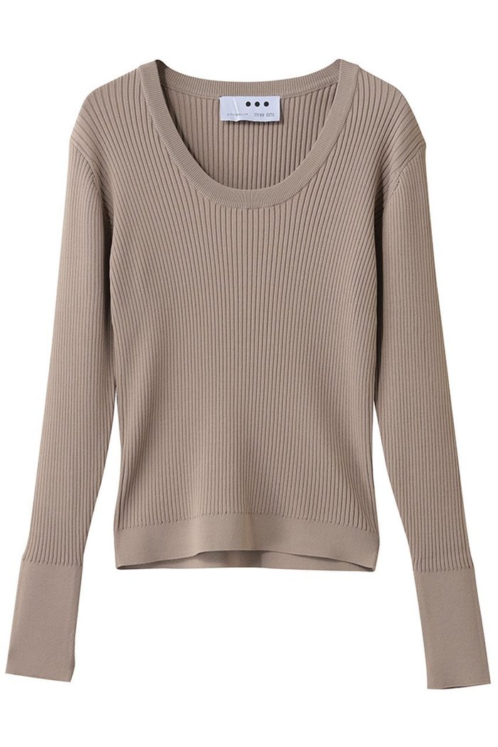 【エリオポール/heliopole】の【THREE DOTS】LUXE レーヨンリブ JESSICA インテリア・キッズ・メンズ・レディースファッション・服の通販 founy(ファニー) https://founy.com/ ファッション Fashion レディースファッション Fashion for Women トップス・カットソー Cut & Sew Tops ニット Knit Tops & Sweaters カジュアルプルオーバー・ニットトップス Pullovers & Knit Tops / Casual Pullovers 2026年 2026 インナー Innerwear コンパクト Compact, Small Size シンプル Simple, Minimal リブニット Rib Knit, Ribbed Knit 夏 Summer 春 Spring S/S・春夏 SS, Spring/Summer, Warm Season 長袖 Long Sleeve, Full Sleeve |ID: prp329100004844584 ipo3291000000035320397