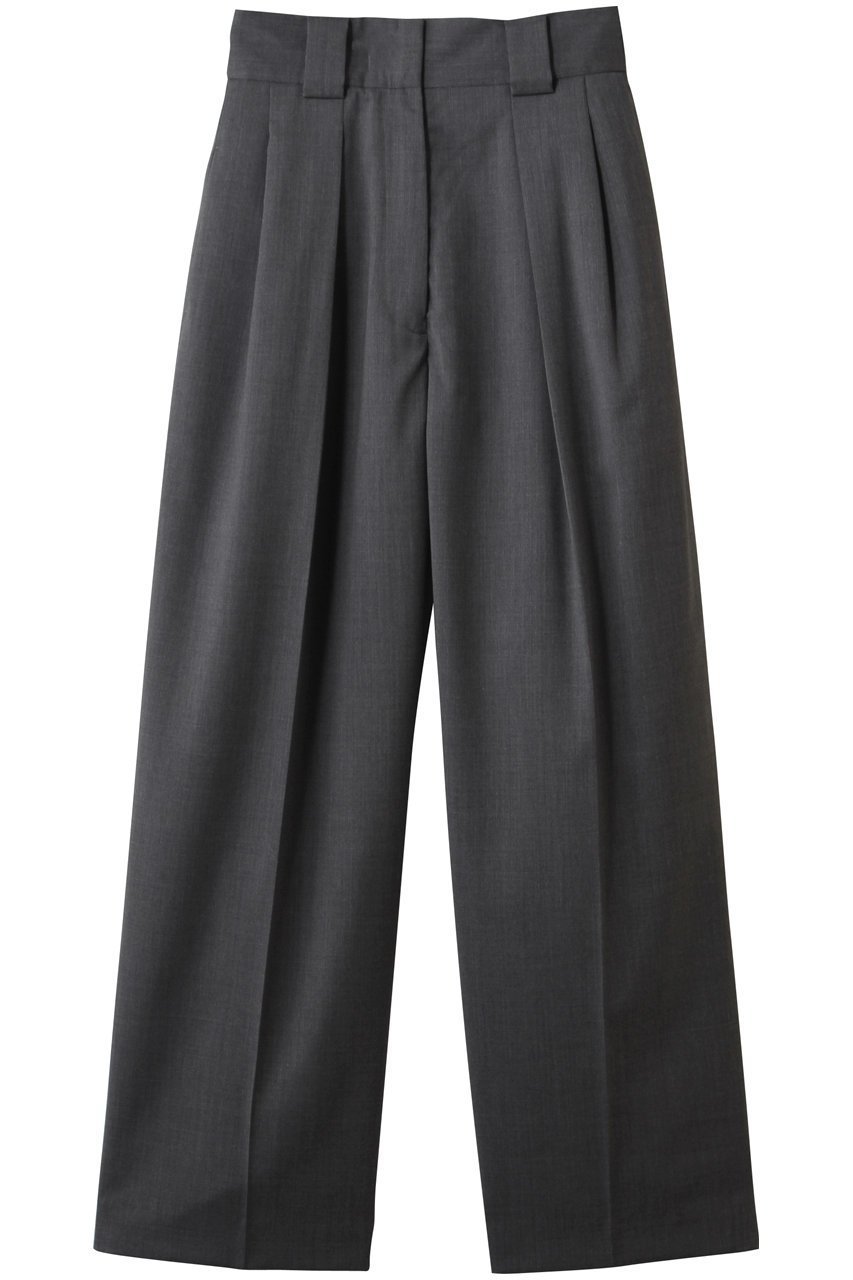 【チノ/CINOH】のポリエステル ウール ツイル ハイ ウエスト ツータック パンツ インテリア・キッズ・メンズ・レディースファッション・服の通販 founy(ファニー) 　ファッション　Fashion　レディースファッション　Fashion for Women　パンツ　Pants & Trousers　2026年　2026　ツイル　Twist, Twisted Detail　フォルム　Silhouette, Form　夏　Summer　春　Spring　S/S・春夏　SS, Spring/Summer, Warm Season　グレー|ID: prp329100004844605 ipo3291000000035320568