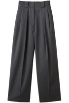 【チノ/CINOH】のポリエステル ウール ツイル ハイ ウエスト ツータック パンツ グレー|ID: prp329100004844605 ipo3291000000036693422