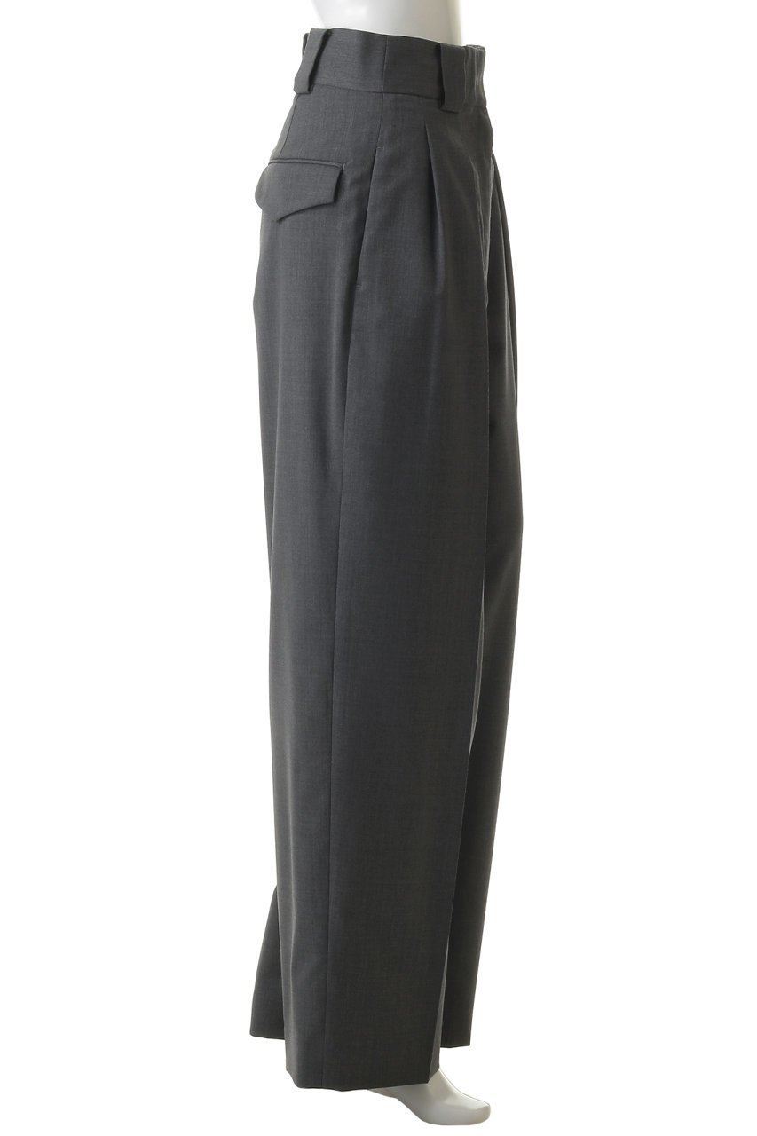 【チノ/CINOH】のポリエステル ウール ツイル ハイ ウエスト ツータック パンツ 人気、トレンドファッション・服の通販 founy(ファニー) 　ファッション　Fashion　レディースファッション　Fashion for Women　パンツ　Pants & Trousers　ツイル　Twist, Twisted Detail　フォルム　Silhouette, Form　other-3|ID: prp329100004844605 ipo3291000000036952258