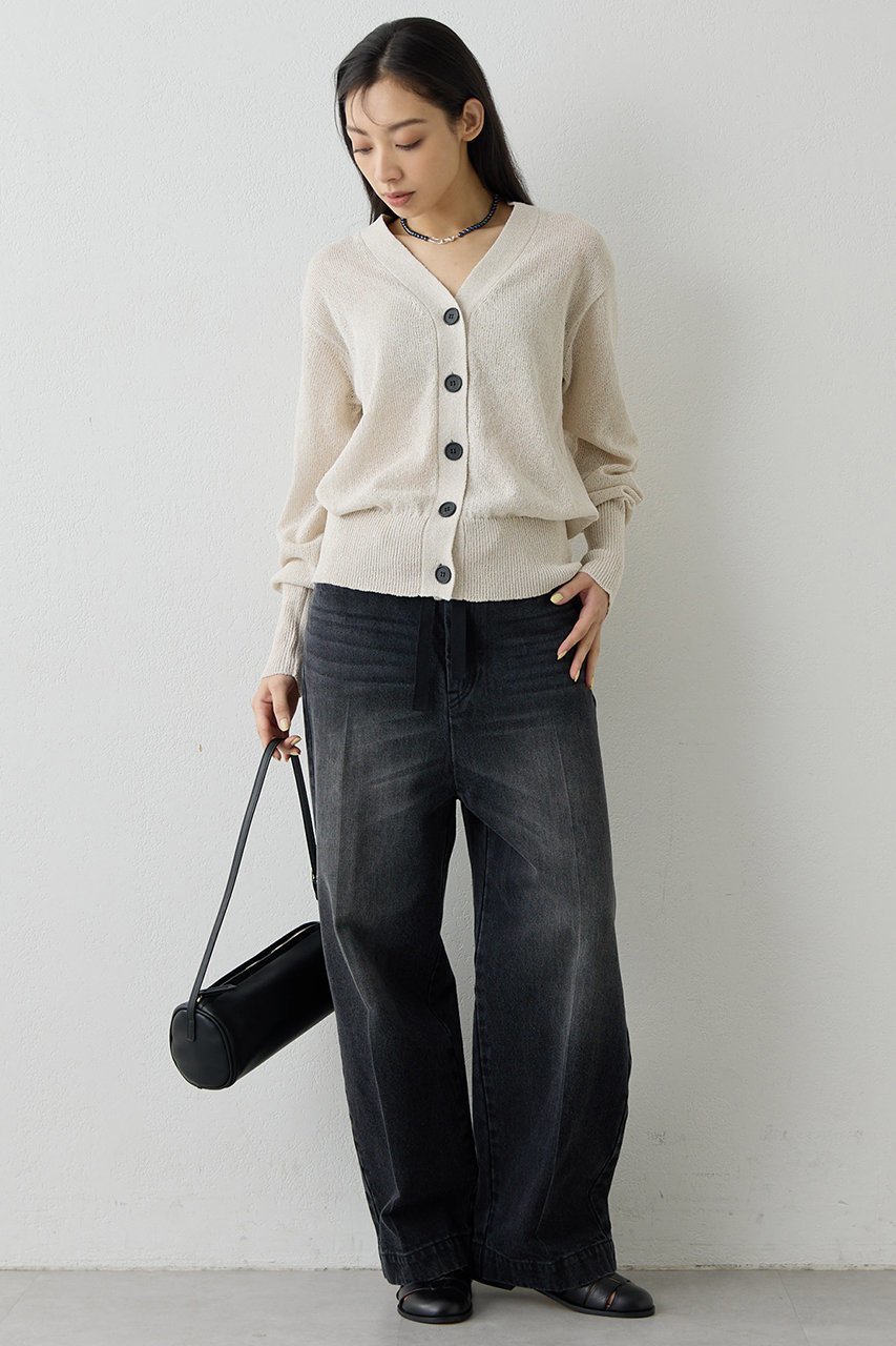 【ウィムガゼット/Whim Gazette】のVネックペーパーヤーンカーディガン 人気、トレンドファッション・服の通販 founy(ファニー) 　ファッション　Fashion　レディースファッション　Fashion for Women　トップス・カットソー　Cut & Sew Tops　ニット　Knit Tops & Sweaters　カーディガン・羽織り　Layered Style Cardigans　Vネックトップス　V-Neck Tops / V-Cut Neckline Shirts　2026年　2026　カーディガン　Cardigan, Knitwear　シアー　Sheer, See-Through　ショルダー　Shoulder, Shoulder Strap　スリット　Slit, Slit Detail　デコルテ　Décolleté, Neckline　ドロップ　Drop Shoulder, Dropped Style　吸水　Absorbent, Quick-Dry　夏　Summer　春　Spring　S/S・春夏　SS, Spring/Summer, Warm Season　長袖　Long Sleeve, Full Sleeve　other-2|ID: prp329100004844610 ipo3291000000035320621