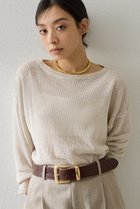 【ウィムガゼット/Whim Gazette】のボートネックペーパーヤーンプルオーバー 人気、トレンドファッション・服の通販 founy(ファニー) ファッション Fashion レディースファッション Fashion for Women トップス・カットソー Cut & Sew Tops ニット Knit Tops & Sweaters カジュアルプルオーバー・ニットトップス Pullovers & Knit Tops / Casual Pullovers 2026年 2026 シアー Sheer, See-Through ショルダー Shoulder, Shoulder Strap スリット Slit, Slit Detail デコルテ Décolleté, Neckline ドロップ Drop Shoulder, Dropped Style ブラウジング Blouson Silhouette, Cinched Waist ボトム Bottoms, Lower Wear 吸水 Absorbent, Quick-Dry 夏 Summer 春 Spring S/S・春夏 SS, Spring/Summer, Warm Season 長袖 Long Sleeve, Full Sleeve thumbnail ライトベージュ|ID: prp329100004844612 ipo3291000000035320642