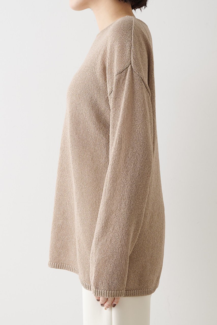 【ウィムガゼット/Whim Gazette】のボートネックペーパーヤーンプルオーバー 人気、トレンドファッション・服の通販 founy(ファニー) 　ファッション　Fashion　レディースファッション　Fashion for Women　トップス・カットソー　Cut & Sew Tops　ニット　Knit Tops & Sweaters　カジュアルプルオーバー・ニットトップス　Pullovers & Knit Tops / Casual Pullovers　2026年　2026　シアー　Sheer, See-Through　ショルダー　Shoulder, Shoulder Strap　スリット　Slit, Slit Detail　デコルテ　Décolleté, Neckline　ドロップ　Drop Shoulder, Dropped Style　ブラウジング　Blouson Silhouette, Cinched Waist　ボトム　Bottoms, Lower Wear　吸水　Absorbent, Quick-Dry　夏　Summer　春　Spring　S/S・春夏　SS, Spring/Summer, Warm Season　長袖　Long Sleeve, Full Sleeve　other-8|ID: prp329100004844612 ipo3291000000035320649