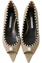 【ピッピシック/Pippichic】のANNA ANKLET オープントゥフラットシューズ リネン×パール|ID:prp329100004845426