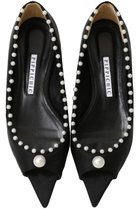 【ピッピシック/Pippichic】のANNA ANKLET オープントゥフラットシューズ ブラック×パール|ID:prp329100004845426