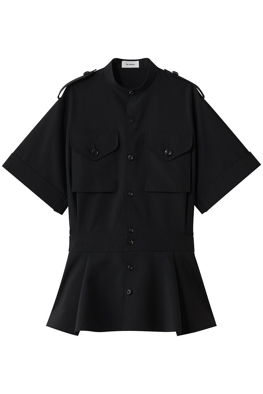 【ザ リラクス/THE RERACS】のロールアップサファリシャツ 人気、トレンドファッション・服の通販 founy(ファニー) 　ファッション　Fashion　レディースファッション　Fashion for Women　トップス・カットソー　Cut & Sew Tops　シャツ・ブラウス・オフィスカジュアル　Elegant Blouses & Button-Ups　2026年　2026　おすすめ　Recommended / Our Picks　ショート　Short, Short Length　スタンド　Stand Collar, Upright Stand　スリーブ　Sleeve, Long Sleeve / Short Sleeve　フレア　Flare, Flared　ボトム　Bottoms, Lower Wear　ポケット　Pocket, Pocket Detail　マニッシュ　Mannish, Boyish　ミリタリー　Military, Army Style　モダン　Modern, Contemporary　ロールアップ　Roll-Up, Cuffed Hem　夏　Summer　春　Spring　S/S・春夏　SS, Spring/Summer, Warm Season　 other-1|ID: prp329100004845428 ipo3291000000036142256