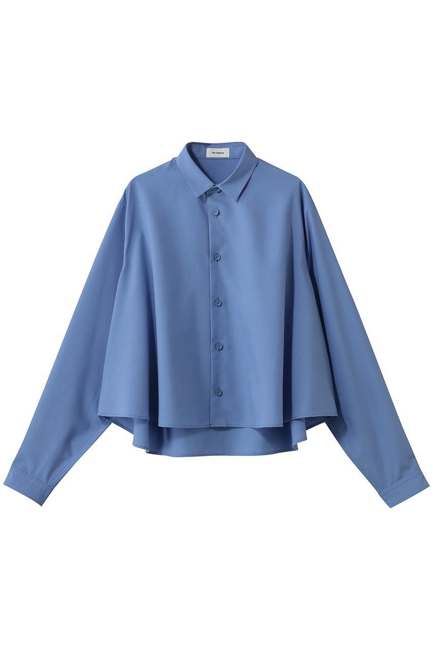 【ザ リラクス/THE RERACS】のレギュラーカラーAラインシャツ インテリア・キッズ・メンズ・レディースファッション・服の通販 founy(ファニー) 　ファッション　Fashion　レディースファッション　Fashion for Women　トップス・カットソー　Cut & Sew Tops　シャツ・ブラウス・オフィスカジュアル　Elegant Blouses & Button-Ups　2026年　2026　ショート　Short, Short Length　シンプル　Simple, Minimal　スリーブ　Sleeve, Long Sleeve / Short Sleeve　ドレープ　Drape, Draping Fabric　ボトム　Bottoms, Lower Wear　レギュラー　Regular, Standard Fit　ロング　Long, Long-Length　ワイド　Wide, Wide Fit　夏　Summer　定番　Standard, Basic Item　春　Spring　S/S・春夏　SS, Spring/Summer, Warm Season　ブルー|ID: prp329100004845430 ipo3291000000036142297