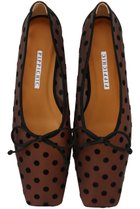 【ピッピシック/Pippichic】の【ELLE SHOP限定】AMBER BALLET ドットチュールフラットシューズ ブラウン×ブラック|ID:prp329100004845433