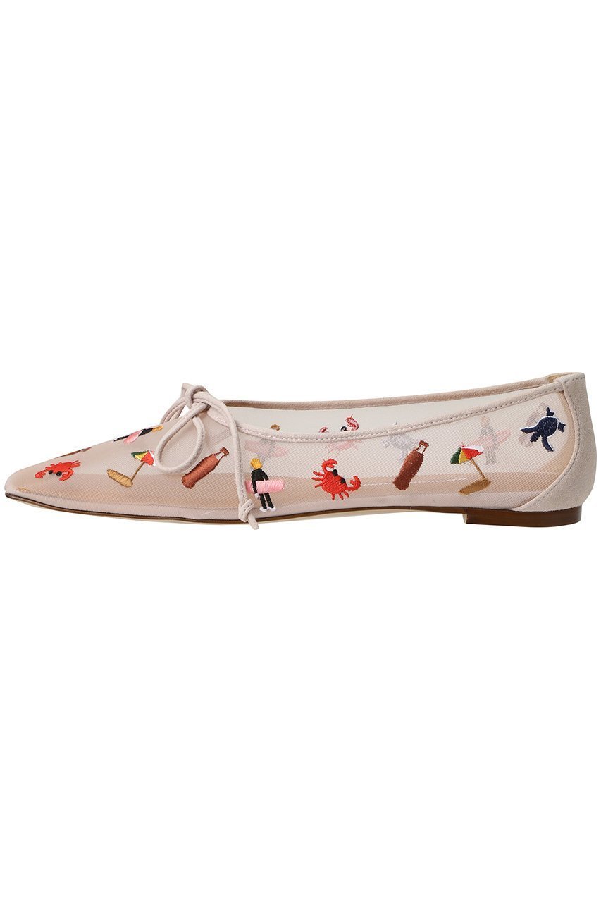 【ピッピシック/Pippichic】のAMBER BALLET チュール刺しゅうフラットシューズ 人気、トレンドファッション・服の通販 founy(ファニー) 　ファッション　Fashion　レディースファッション　Fashion for Women　2026年　2026　シアー　Sheer, See-Through　シューズ　Shoes, Footwear　チュール　Tulip, Tulip Motif　バランス　Balance, Style Balance　バレエ　Ballet, Ballet Style　フラット　Flat, Flat Shoes　リボン　Ribbon, Bow　夏　Summer　春　Spring　S/S・春夏　SS, Spring/Summer, Warm Season　other-3|ID: prp329100004845434 ipo3291000000036030709