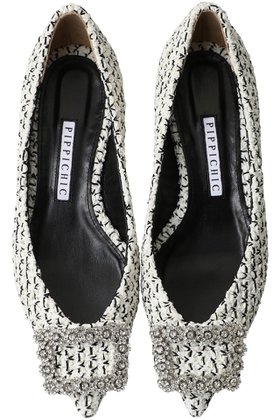 【ピッピシック/Pippichic】 ANNA V JEWELRY ラッセルツイードフラットシューズ人気、トレンドファッション・服の通販 founy(ファニー) ファッション Fashion レディースファッション Fashion for Women 2026年 2026 シューズ Shoes, Footwear ツイード Twill, Twill Weave パーティ Party, Party Style フラット Flat, Flat Shoes モダン Modern, Contemporary ラグジュアリー Luxury, Elegant ラッセル Raschel, Raschel Lace エレガント 上品 Elegant ビジネス 仕事 通勤 Business / Work / Commuting 夏 Summer 春 Spring S/S・春夏 SS, Spring/Summer, Warm Season |ID:prp329100004845436