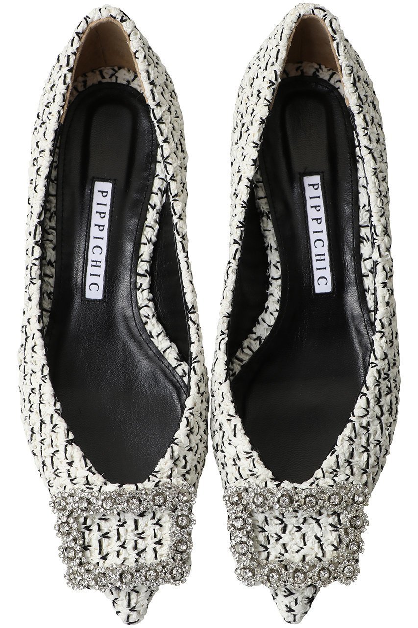 【ピッピシック/Pippichic】のANNA V JEWELRY ラッセルツイードフラットシューズ 人気、トレンドファッション・服の通販 founy(ファニー) 　ファッション　Fashion　レディースファッション　Fashion for Women　2026年　2026　シューズ　Shoes, Footwear　ツイード　Twill, Twill Weave　パーティ　Party, Party Style　フラット　Flat, Flat Shoes　モダン　Modern, Contemporary　ラグジュアリー　Luxury, Elegant　ラッセル　Raschel, Raschel Lace　エレガント 上品　Elegant　ビジネス 仕事 通勤　Business / Work / Commuting　夏　Summer　春　Spring　S/S・春夏　SS, Spring/Summer, Warm Season　 other-1|ID: prp329100004845436 ipo3291000000035334713