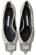 【ピッピシック/Pippichic】のANNA V JEWELRY ラッセルツイードフラットシューズ ホワイト×ブラック|ID:prp329100004845436