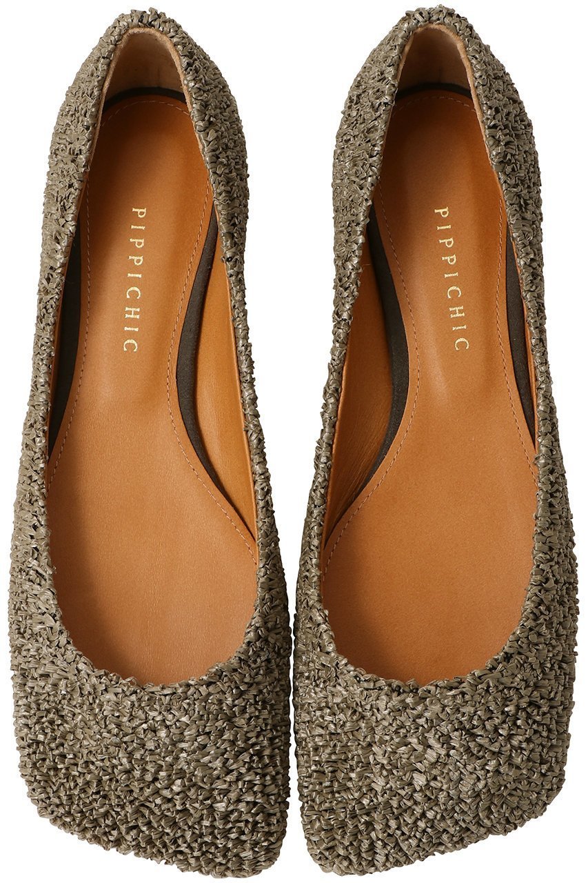 【ピッピシック/Pippichic】のLINDA ラフィア調フラットシューズ インテリア・キッズ・メンズ・レディースファッション・服の通販 founy(ファニー) 　ファッション　Fashion　レディースファッション　Fashion for Women　シューズ　Shoes, Footwear　フォルム　Silhouette, Form　フラット　Flat, Flat Shoes　ラフィア　Raffia, Natural Straw　夏　Summer　春　Spring　S/S・春夏　SS, Spring/Summer, Warm Season　カーキ|ID: prp329100004845437 ipo3291000000036869476