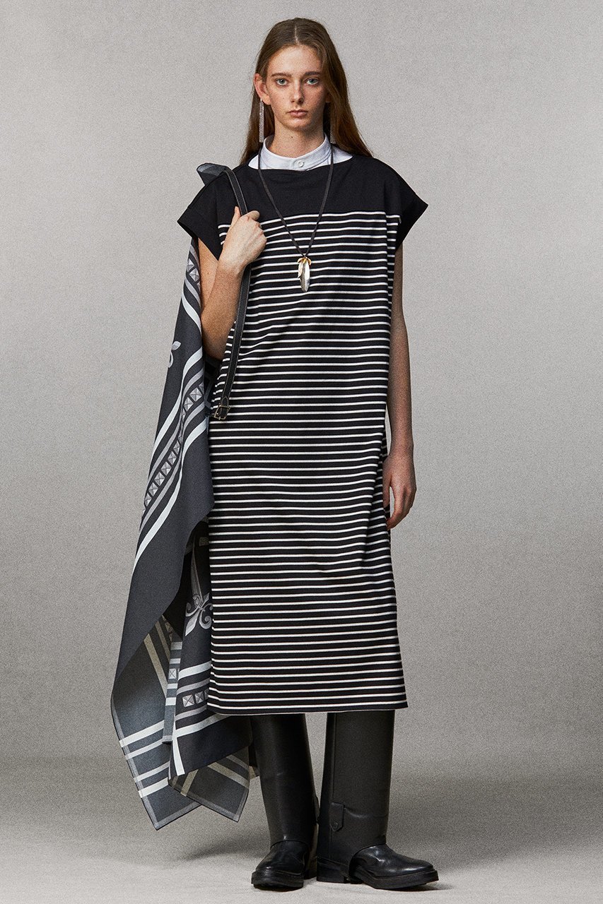 【ザ リラクス/THE RERACS】のボートネックバスクボーダードレス 人気、トレンドファッション・服の通販 founy(ファニー) 　ファッション　Fashion　レディースファッション　Fashion for Women　ワンピース　Dresses　フォーマル・パーティードレス・結婚式用ドレス　Elegant & Casual Dresses　チュニック　Tunic Tops & Dresses　2026年　2026　ストレート　Straight, Straight Cut　チュニック　Tunic, Long Top　ドレス　Dress, One-Piece　バスク　Basque, Basque Style　フレンチ　French, French Style　ボーダー　Border, Stripe　モダン　Modern, Contemporary　ロング　Long, Long-Length　夏　Summer　春　Spring　S/S・春夏　SS, Spring/Summer, Warm Season　other-6|ID: prp329100004845439 ipo3291000000035851022