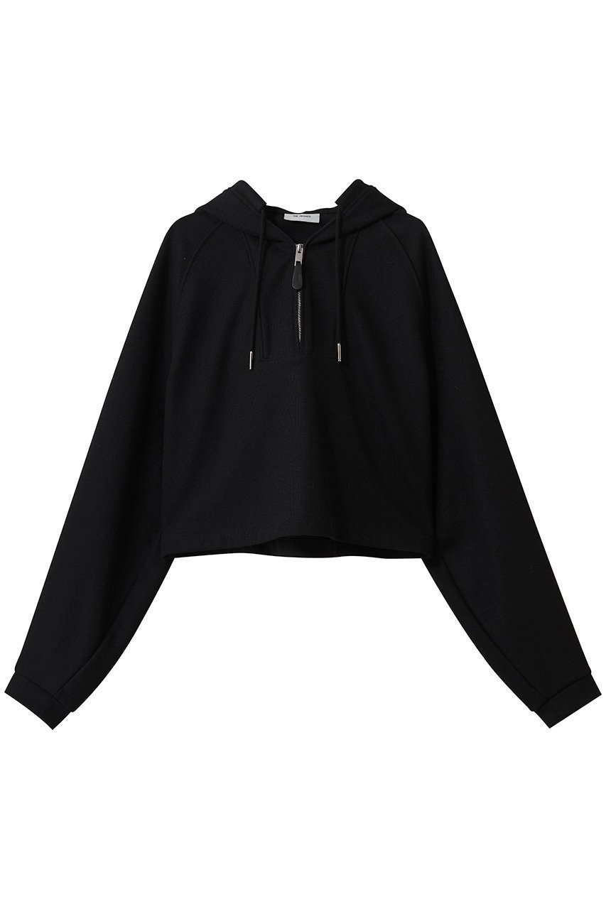 【ザ リラクス/THE RERACS】のジップアッププルオーバーショートパーカー インテリア・キッズ・メンズ・レディースファッション・服の通販 founy(ファニー) 　ファッション　Fashion　レディースファッション　Fashion for Women　トップス・カットソー　Cut & Sew Tops　シャツ・ブラウス・オフィスカジュアル　Elegant Blouses & Button-Ups　レディースパーカー・カジュアルフーディー　Casual Hoodies & Sweatshirts　ロングTシャツ・Tシャツ　Longline T-Shirts & Tees　カジュアルプルオーバー・ニットトップス　Pullovers & Knit Tops / Casual Pullovers　スウェット・クルーネックトップス　Sweatshirts & Crewnecks / Relaxed Fit Sweat Tops　カットソー・ベーシックTシャツ　Cut-and-Sewn Tops / Stretch Tees & Basics　2026年　2026　ショート　Short, Short Length　ジップ　Zip, Zipper　バランス　Balance, Style Balance　ベーシック　Basic, Essential　リラックス　Relax, Relaxed Fit　夏　Summer　春　Spring　S/S・春夏　SS, Spring/Summer, Warm Season　羽織　Haori, Light Jacket　ブラック|ID: prp329100004845441 ipo3291000000035334748