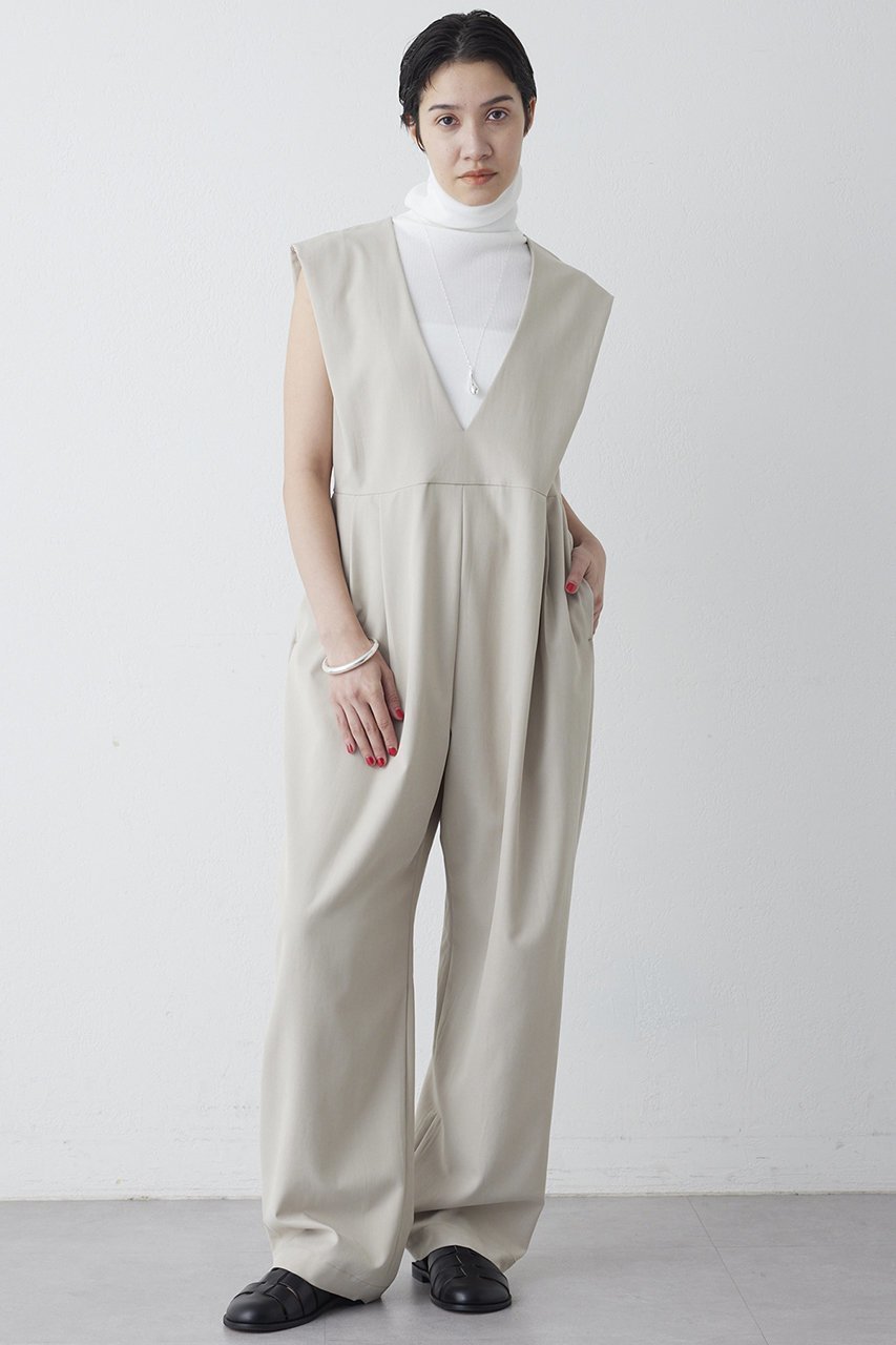 【ウィムガゼット/Whim Gazette】の【THE PAUSE】ドレープジャンプスーツ インテリア・キッズ・メンズ・レディースファッション・服の通販 founy(ファニー) 　ファッション　Fashion　レディースファッション　Fashion for Women　パンツ　Pants & Trousers　2026年　2026　スーツ　Suit, Formalwear　ツイル　Twist, Twisted Detail　ドレープ　Drape, Draping Fabric　フォーマル　Formal, Dressy　ヴィンテージ　Vintage Style　エレガント 上品　Elegant　夏　Summer　春　Spring　S/S・春夏　SS, Spring/Summer, Warm Season　ベージュ|ID: prp329100004845454 ipo3291000000036142485