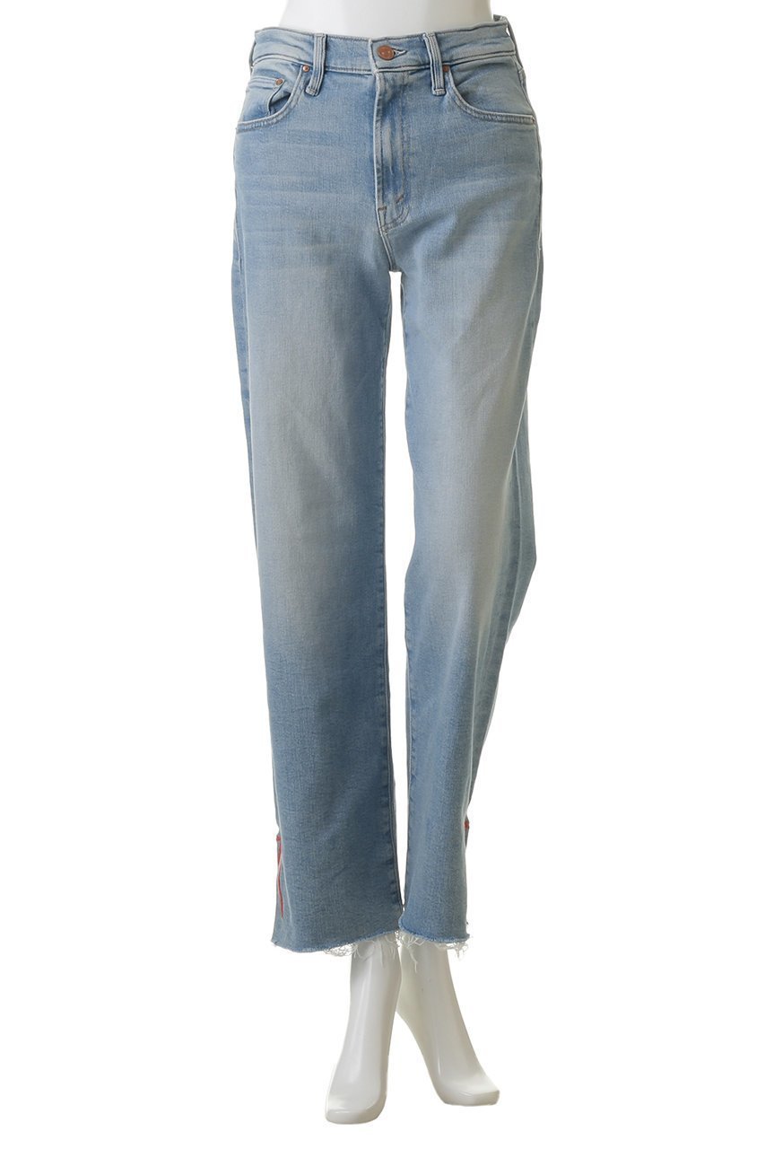 【マザー/MOTHER】のTHE RAMBLR ZIP SLICE HOVR FRAY リボンモチーフデニム (CSX) 人気、トレンドファッション・服の通販 founy(ファニー) 　ファッション　Fashion　レディースファッション　Fashion for Women　パンツ　Pants & Trousers　デニムパンツ・ジーンズ・美脚デニム　Denim Jeans & Pants　スリット　Slit, Slit Detail　ダメージ　Distressed, Destroyed　デニム　Denim, Jeans Material　リボン　Ribbon, Bow　other-2|ID: prp329100004845455 ipo3291000000036891442