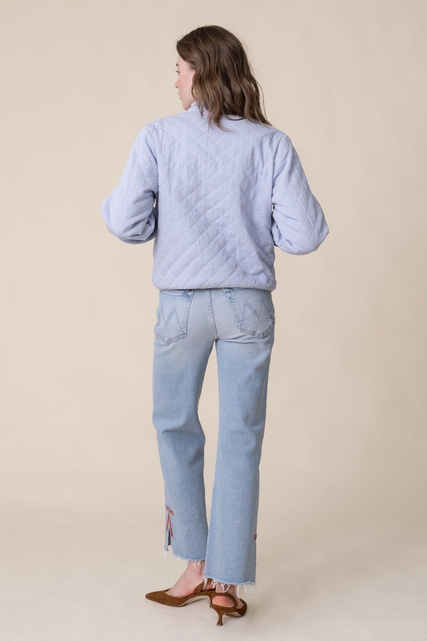 【マザー/MOTHER】のTHE RAMBLR ZIP SLICE HOVR FRAY リボンモチーフデニム (CSX) 人気、トレンドファッション・服の通販 founy(ファニー) 　ファッション　Fashion　レディースファッション　Fashion for Women　パンツ　Pants & Trousers　デニムパンツ・ジーンズ・美脚デニム　Denim Jeans & Pants　スリット　Slit, Slit Detail　ダメージ　Distressed, Destroyed　デニム　Denim, Jeans Material　リボン　Ribbon, Bow　other-8|ID: prp329100004845455 ipo3291000000036891454