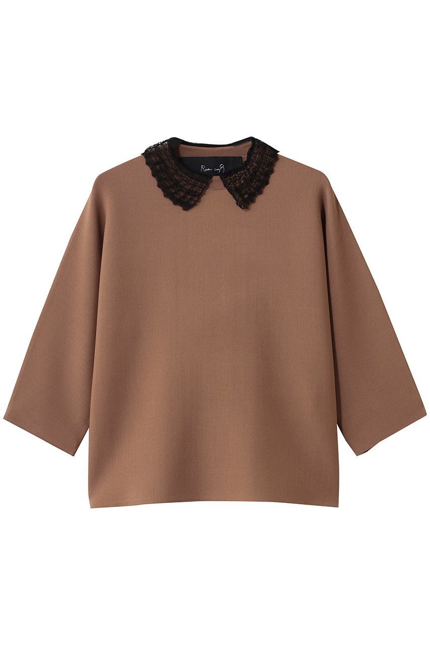 【ルームエイト/Room no.8】の【Room no.8 BLACK】NEEDLE レースカラー ドルマンスリーブ トップス インテリア・キッズ・メンズ・レディースファッション・服の通販 founy(ファニー) ファッション Fashion レディースファッション Fashion for Women トップス・カットソー Cut & Sew Tops シャツ・ブラウス・オフィスカジュアル Elegant Blouses & Button-Ups 2026年 2026 クラシカル Classical, Vintage-Inspired ショート Short, Short Length スリーブ Sleeve, Long Sleeve / Short Sleeve フェミニン Feminine, Girly レース Lace, Lace Fabric 夏 Summer 春 Spring S/S・春夏 SS, Spring/Summer, Warm Season ライトブラウン/ブラック|ID: prp329100004845462 ipo3291000000035334937