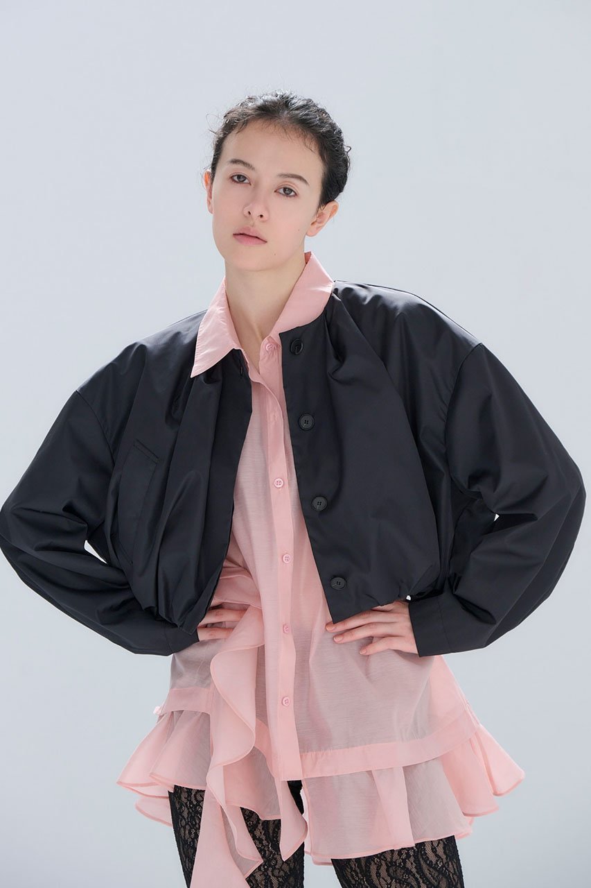 【スタニングルアー/STUNNING LURE】のrショートボリュームブルゾン 人気、トレンドファッション・服の通販 founy(ファニー) 　ファッション　Fashion　レディースファッション　Fashion for Women　アウター　Coat / Outerwear Collection　レディースジャケット・軽アウター　Jackets　ブルゾンジャケット・スポーティアウター　Blouson Jackets　2026年　2026　ギャザー　Gathered, Ruffled　ジャケット　Jacket, Outerwear　フォルム　Silhouette, Form　ブルゾン　Blouson, Bomber Jacket　メッシュ　Mesh, Net Fabric　エレガント 上品　Elegant　夏　Summer　春　Spring　S/S・春夏　SS, Spring/Summer, Warm Season　軽量　Lightweight, Ultra Light　other-6|ID: prp329100004845471 ipo3291000000035335034