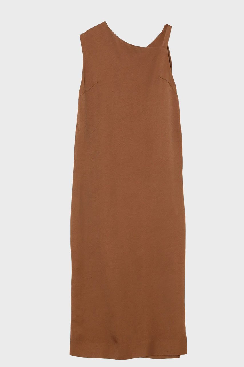 【スタニングルアー/STUNNING LURE】のダブルサテンストレートワンピース インテリア・キッズ・メンズ・レディースファッション・服の通販 founy(ファニー) 　ファッション　Fashion　レディースファッション　Fashion for Women　ワンピース　Dresses　チュニック　Tunic Tops & Dresses　2026年　2026　なめらか　Smooth, Silky Texture　カーディガン　Cardigan, Knitwear　サテン　Satin, Glossy Fabric　シューズ　Shoes, Footwear　ジャケット　Jacket, Outerwear　ダウン　Down, Puffer　チュニック　Tunic, Long Top　フォーマル　Formal, Dressy　フラット　Flat, Flat Shoes　ロング　Long, Long-Length　夏　Summer　春　Spring　S/S・春夏　SS, Spring/Summer, Warm Season　ブラウン|ID: prp329100004845473 ipo3291000000035335046