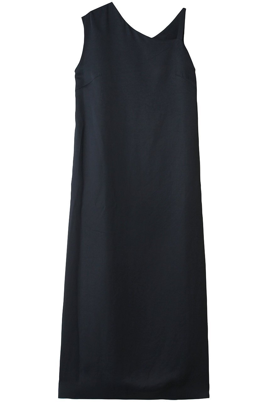 【スタニングルアー/STUNNING LURE】のダブルサテンストレートワンピース インテリア・キッズ・メンズ・レディースファッション・服の通販 founy(ファニー) 　ファッション　Fashion　レディースファッション　Fashion for Women　ワンピース　Dresses　チュニック　Tunic Tops & Dresses　なめらか　Smooth, Silky Texture　カーディガン　Cardigan, Knitwear　サテン　Satin, Glossy Fabric　シューズ　Shoes, Footwear　ジャケット　Jacket, Outerwear　ダウン　Down, Puffer　チュニック　Tunic, Long Top　フォーマル　Formal, Dressy　フラット　Flat, Flat Shoes　ロング　Long, Long-Length　ネイビー|ID: prp329100004845473 ipo3291000000036370827