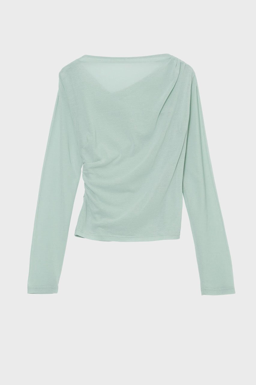 【スタニングルアー/STUNNING LURE】のクロスネックロンT 人気、トレンドファッション・服の通販 founy(ファニー) 　ファッション　Fashion　レディースファッション　Fashion for Women　トップス・カットソー　Cut & Sew Tops　シャツ・ブラウス・オフィスカジュアル　Elegant Blouses & Button-Ups　ロングTシャツ・Tシャツ　Longline T-Shirts & Tees　カットソー・ベーシックTシャツ　Cut-and-Sewn Tops / Stretch Tees & Basics　2026年　2026　イレギュラー　Irregular Design　ストレッチ　Stretch, Stretchy Fabric　スリーブ　Sleeve, Long Sleeve / Short Sleeve　ドレープ　Drape, Draping Fabric　ロング　Long, Long-Length　夏　Summer　春　Spring　S/S・春夏　SS, Spring/Summer, Warm Season　other-2|ID: prp329100004845475 ipo3291000000035335061