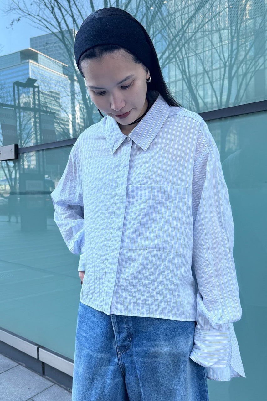 【スタニングルアー/STUNNING LURE】のストライプシャツ 人気、トレンドファッション・服の通販 founy(ファニー) ファッション Fashion レディースファッション Fashion for Women トップス・カットソー Cut & Sew Tops シャツ・ブラウス・オフィスカジュアル Elegant Blouses & Button-Ups 2026年 2026 なめらか Smooth, Silky Texture シンプル Simple, Minimal ストライプ Stripe, Striped Pattern スリーブ Sleeve, Long Sleeve / Short Sleeve ハイネック High Neck, Mock Neck バランス Balance, Style Balance フロント Front, Front Design モダン Modern, Contemporary ロング Long, Long-Length ワイド Wide, Wide Fit エレガント 上品 Elegant 夏 Summer 春 Spring S/S・春夏 SS, Spring/Summer, Warm Season other-6|ID: prp329100004845478 ipo3291000000035335082