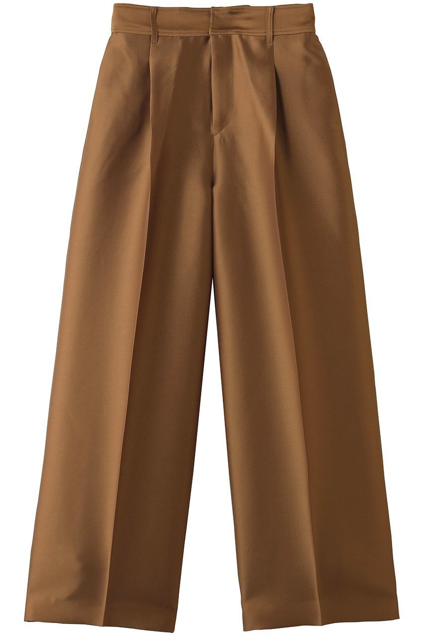 【スタニングルアー/STUNNING LURE】のダブルクロスタックパンツ インテリア・キッズ・メンズ・レディースファッション・服の通販 founy(ファニー) 　ファッション　Fashion　レディースファッション　Fashion for Women　パンツ　Pants & Trousers　ストレート　Straight, Straight Cut　センター　Center, Center Line　ダウン　Down, Puffer　ドレス　Dress, One-Piece　モダン　Modern, Contemporary　エレガント 上品　Elegant　ブラウン|ID: prp329100004845481 ipo3291000000036370852